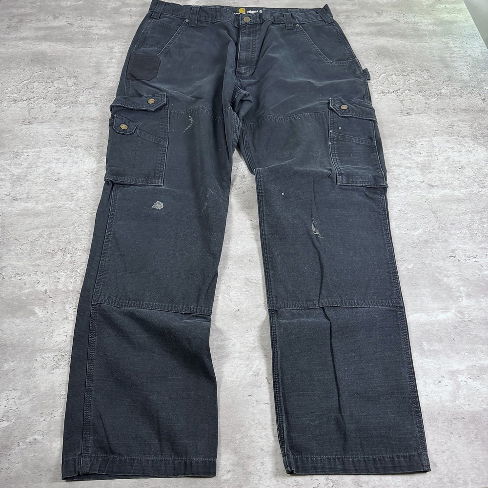 Carhartt Relaxed Fit Ripstop Cargo Pants Black 38x34 Gorpcore Workwear
